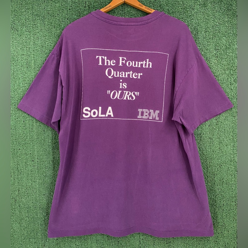 VTG 1993 IBM Sola Los Angeles Fourth Quarter Single Stitch T-Shirt Men’s Large